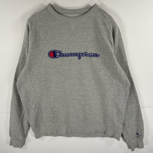 古着 チャンピオン Champion スウェット トレーナー ビッグロゴ ワッペン クルーネック XL グレー メンズ 【中古】 古着 チャンピオン Champion スウェット トレーナー ビッグロゴ ワッペン クルーネック XL グレー メンズ 【中古】