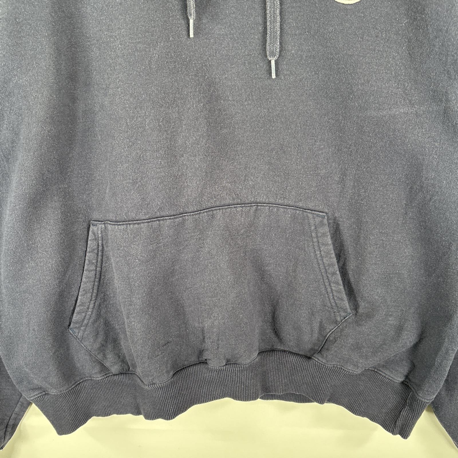 古着 チャンピオン Champion パーカー スウェット ワンポイントロゴ刺繍 フーディ プルオーバー 大きいサイズ XL ダークネイビー メンズ 【中古】