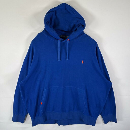 古着 ポロ・ラルフローレン POLO RALPH LAUREN パーカー スウェット プルオーバー ワンポイントロゴ刺繍 3XB ブルー メンズ 【中古】 古着 ポロ・ラルフローレン POLO RALPH LAUREN パーカー スウェット プルオーバー ワンポイントロゴ刺繍 3XB ブルー メンズ 【中古】