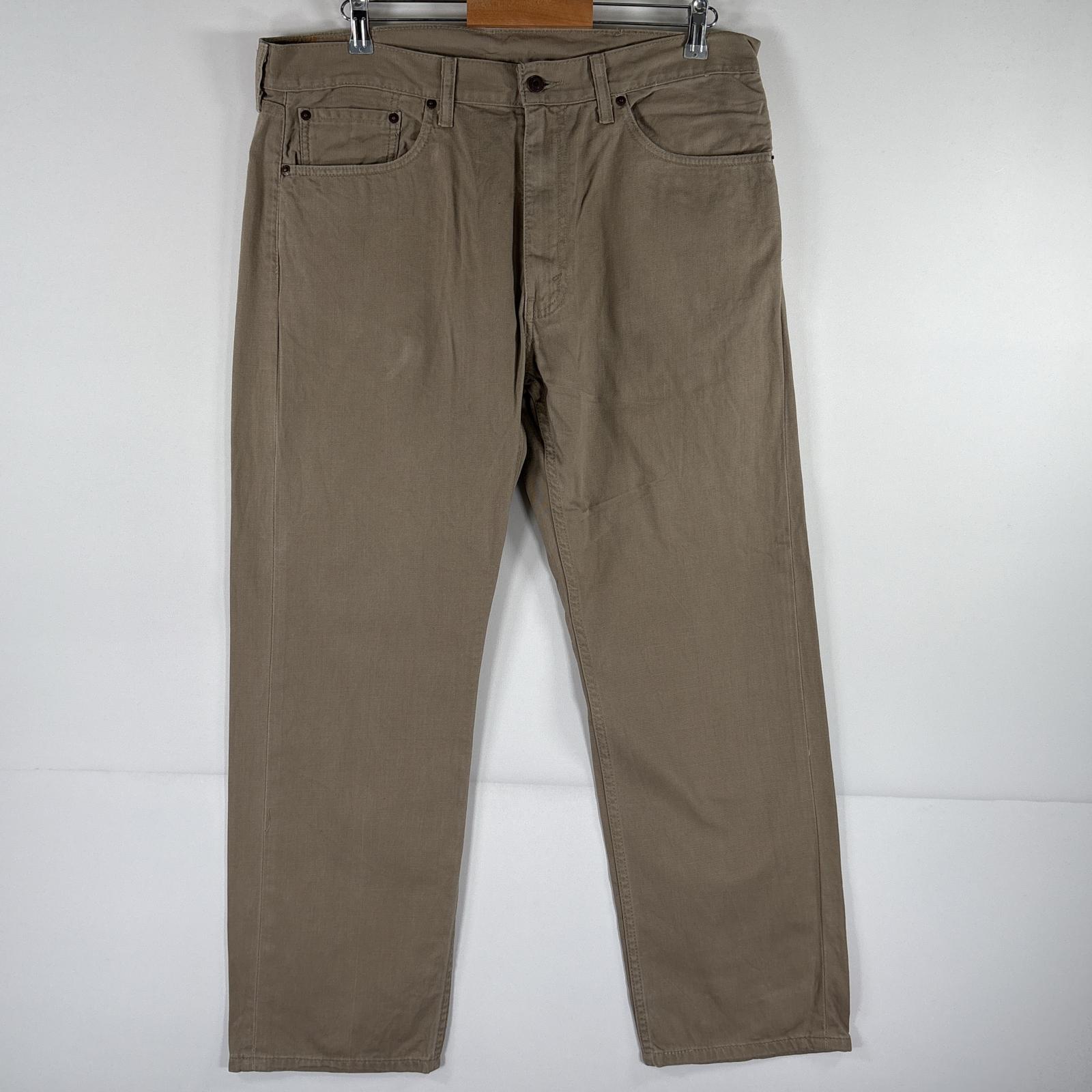 古着 リーバイス Levi's デニムパンツ 505 ストレート ジーパン カラーデニム チノパン 大きいサイズ w38 L30 ベージュ系 メンズ 【中古】