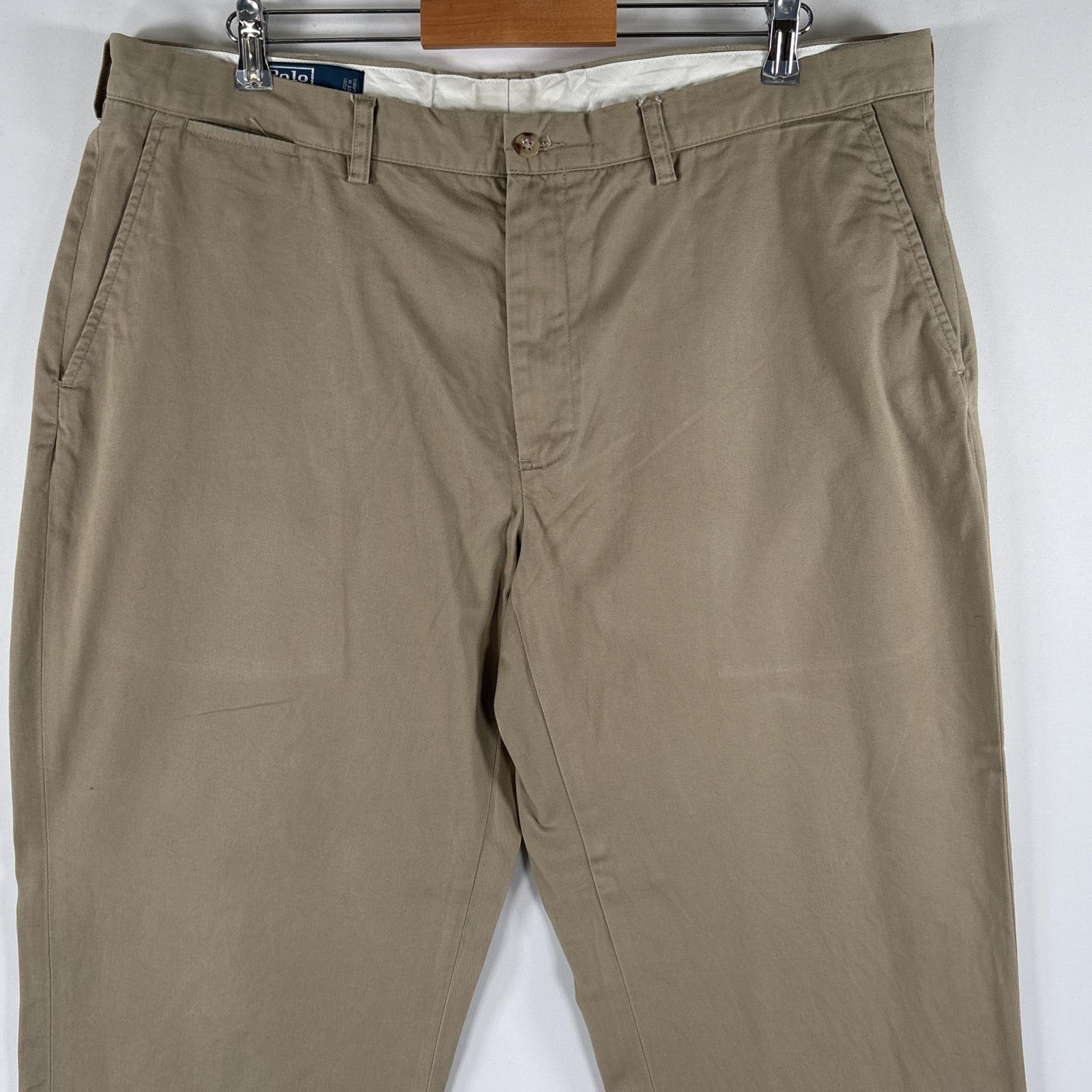 古着 ポロバイラルフローレン Polo by Ralph Lauren コットンパンツ ポロチノ 大きいサイズ PRESTON PANT w40 L32 ベージュ系 メンズ 【中古】