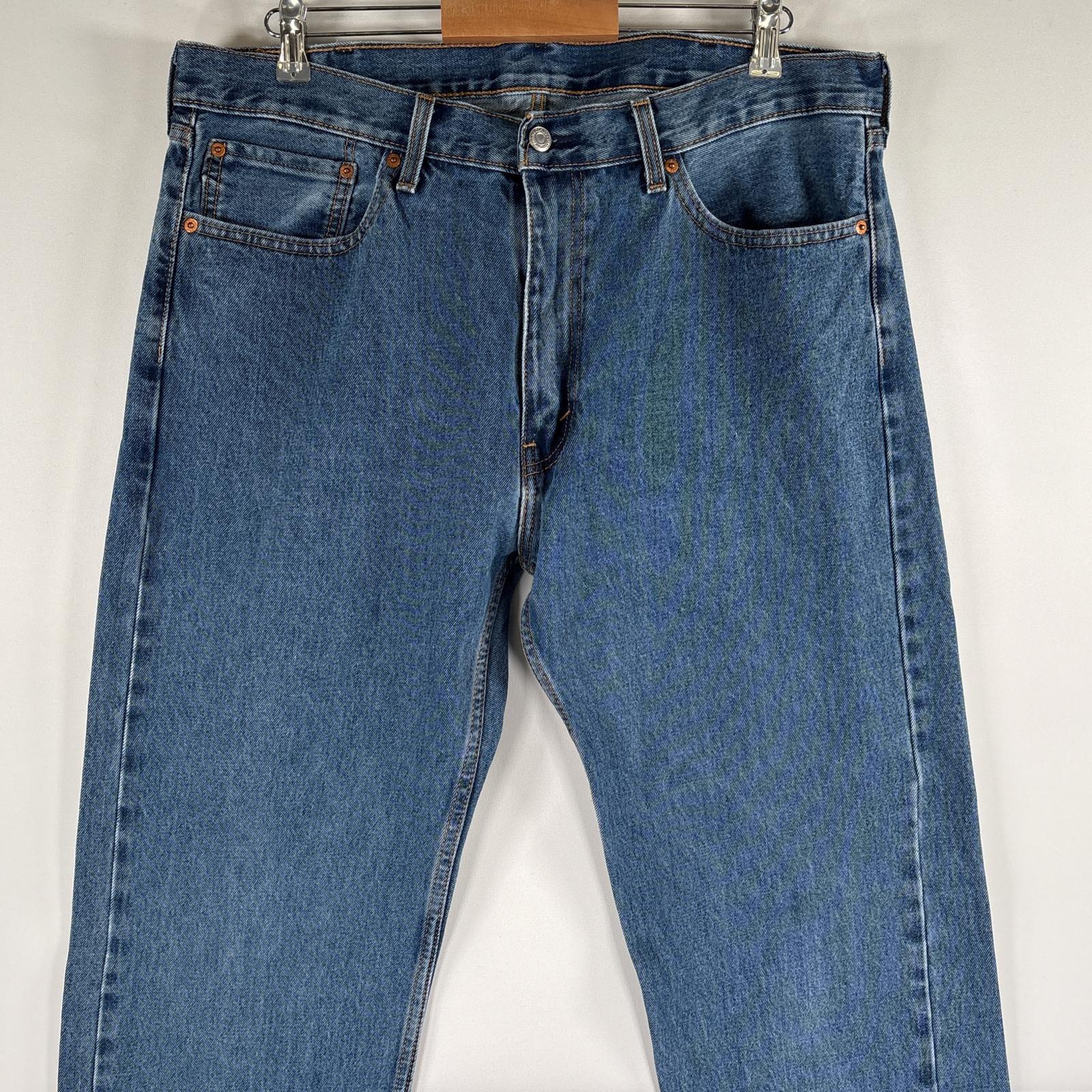 古着 リーバイス Levi's デニムパンツ 505 ストレート 5ポケット 大きいサイズ ジーンズ ジーパン w38 L34 ブルー メンズ 【中古】
