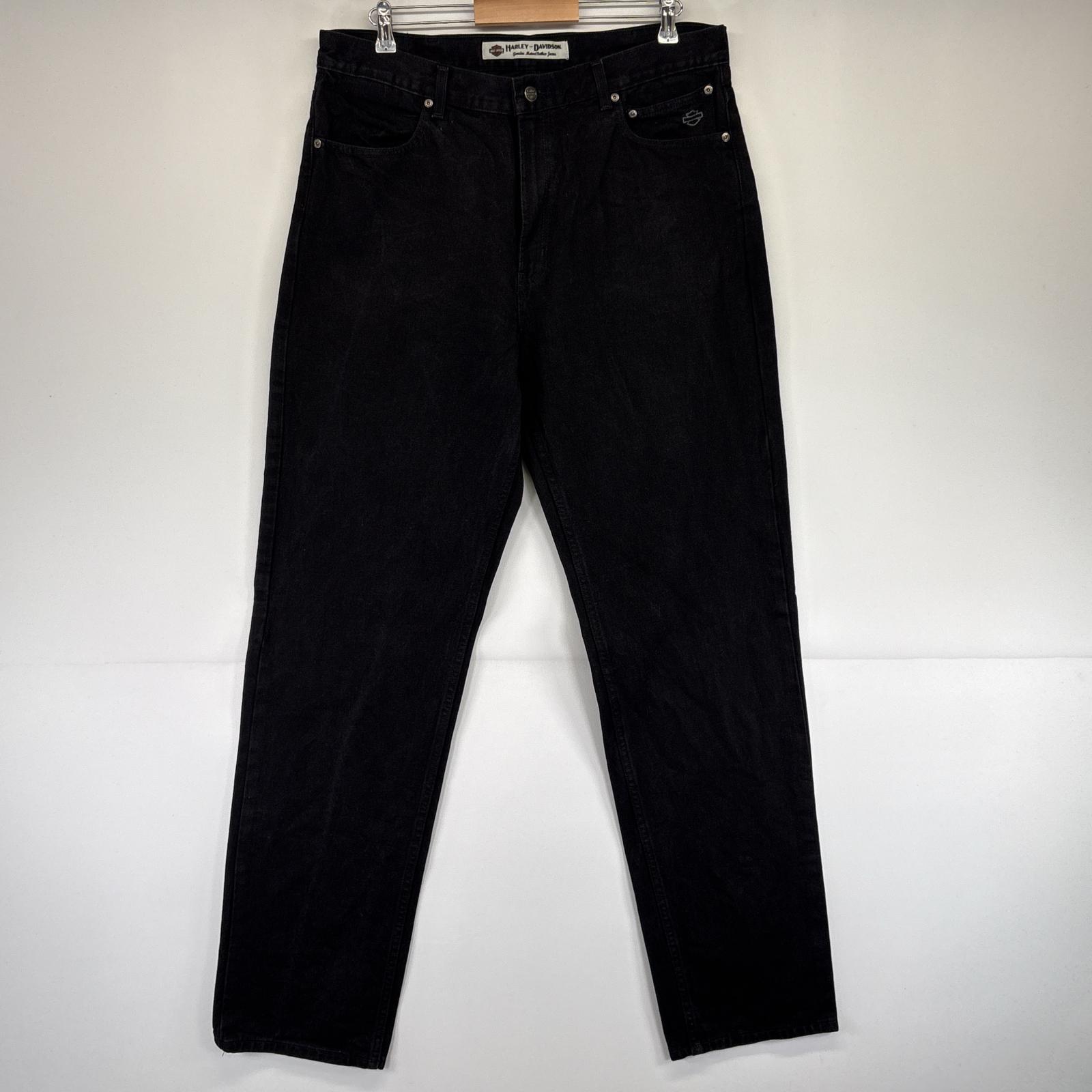 古着 ハーレーダビッドソン HARLEY DAVIDSON デニムパンツ 5ポケット レーシング 大きいサイズ ストレ..