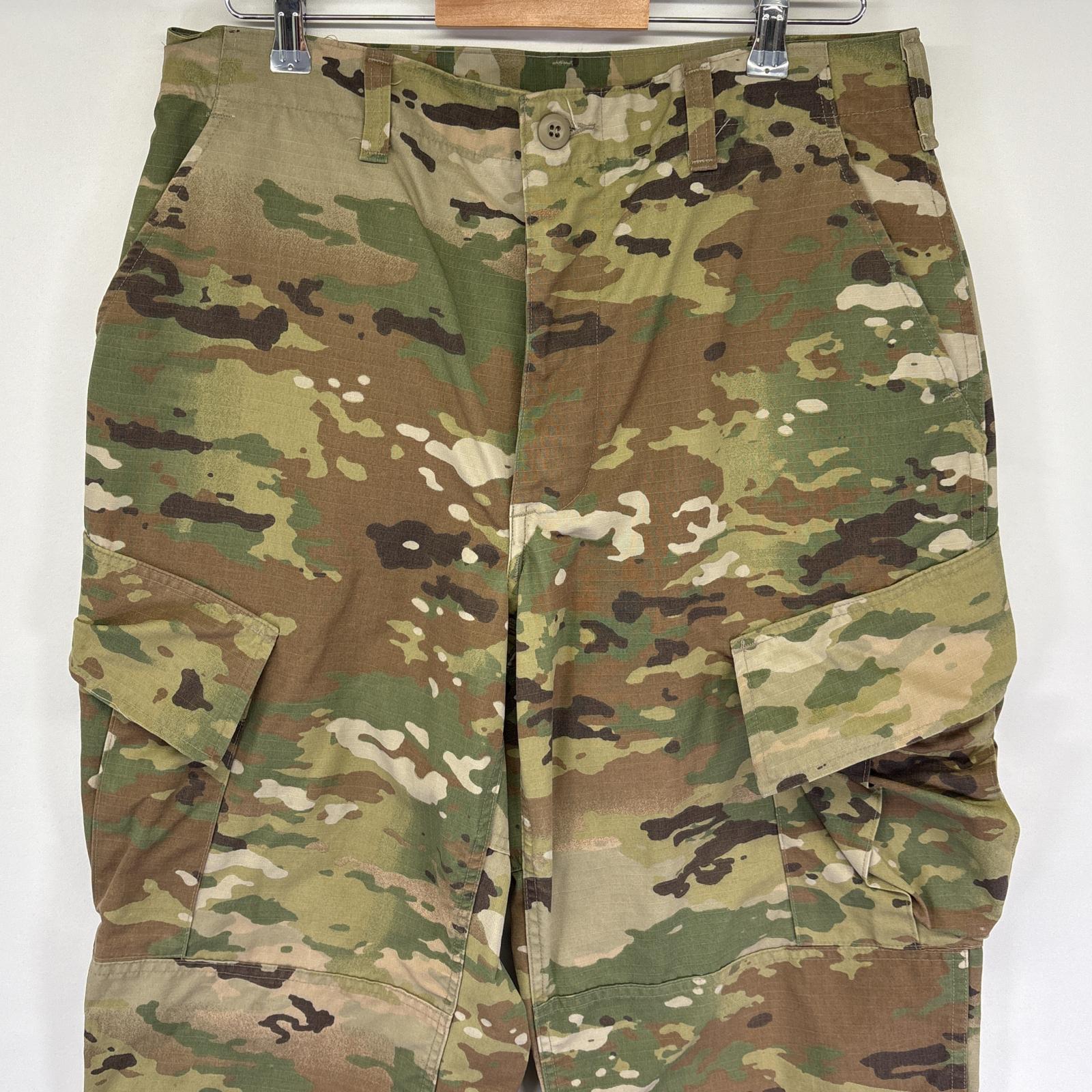 古着 ミリタリーロングパンツ 米軍実物 マルチカム カーゴパンツ コンバットパンツ リップストップ MEDIUM-REGULAR グリーン系 メンズ 【中古】