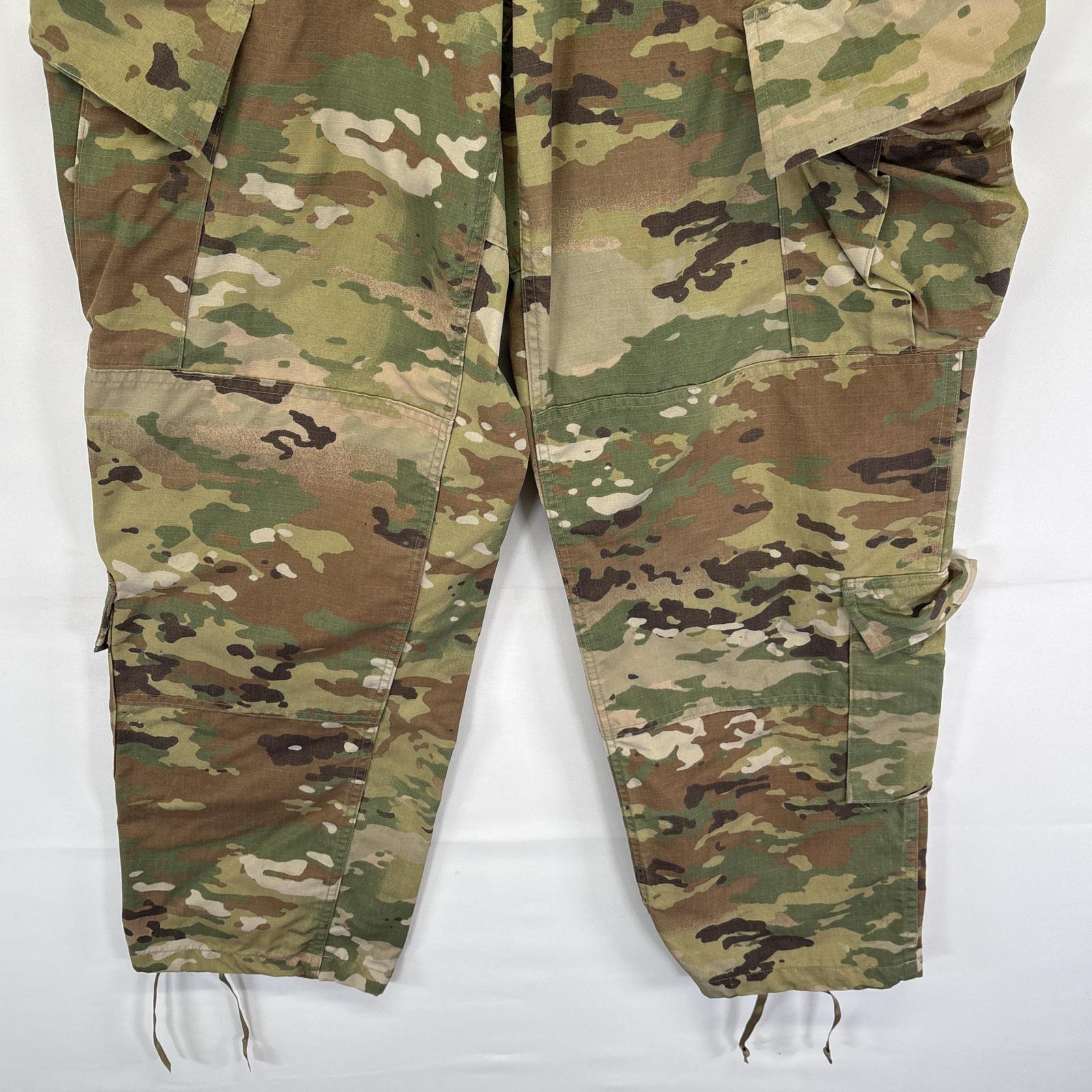 古着 ミリタリーロングパンツ 米軍実物 マルチカム カーゴパンツ コンバットパンツ リップストップ MEDIUM-REGULAR グリーン系 メンズ 【中古】