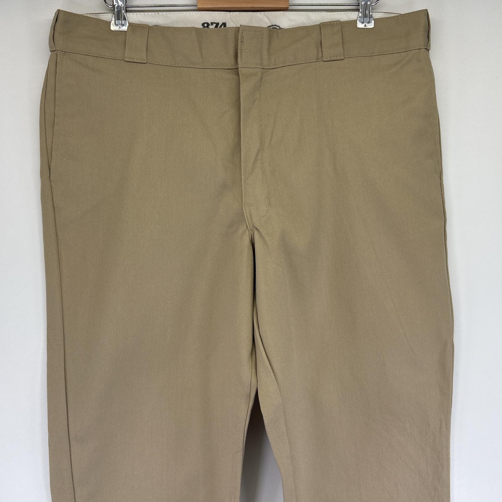 古着 ディッキーズ Dickies ワークパンツ 874 チノパン テーパード 大きいサイズ 長ズボン ロングパンツ w40 L30 ベージュ系 メンズ 【中古】