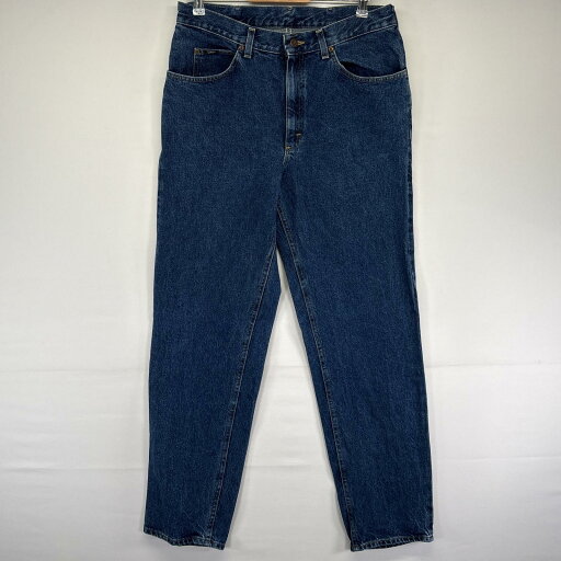 古着 リー Lee デニムパンツ 革パッチ ジーンズ ジーパン 色落ち ボタンフライ ヒゲ ジップ w34 L34 ブルー メンズ 【中古】 古着 リー Lee デニムパンツ 革パッチ ジーンズ ジーパン 色落ち ボタンフライ ヒゲ ジップ w34 L34 ブルー メンズ 【中古】