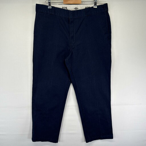 古着 ディッキーズ Dickies ワークパンツ 874 ワンポイントロゴ チノパン ジッパーフライ センタープレス w40 L30 ネイビー メンズ 【中古】 古着 ディッキーズ Dickies ワークパンツ 874 ワンポイントロゴ チノパン ジッパーフライ センタープレス w40 L30 ネイビー メンズ 【中古】
