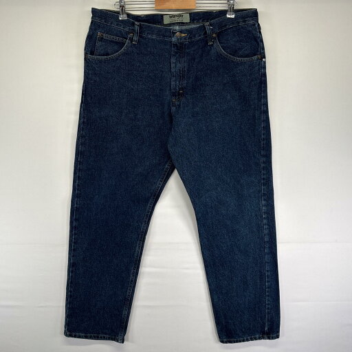 古着 ラングラー Wrangler デニムパンツ ストレート 5ポケット ジーンズ ジーパン 色落ち ヒゲ ジップ w38 L32 ブルー メンズ 【中古】 古着 ラングラー Wrangler デニムパンツ ストレート 5ポケット ジーンズ ジーパン 色落ち ヒゲ ジップ w38 L32 ブルー メンズ 【中古】