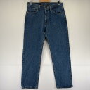 古着 ラングラー Wrangler デニムパンツ ジーンズ ジーパン 5ポケット 長ズボン ジップ ストレート ワンポイント w32 L30 ブルー メンズ 【中古】(4)