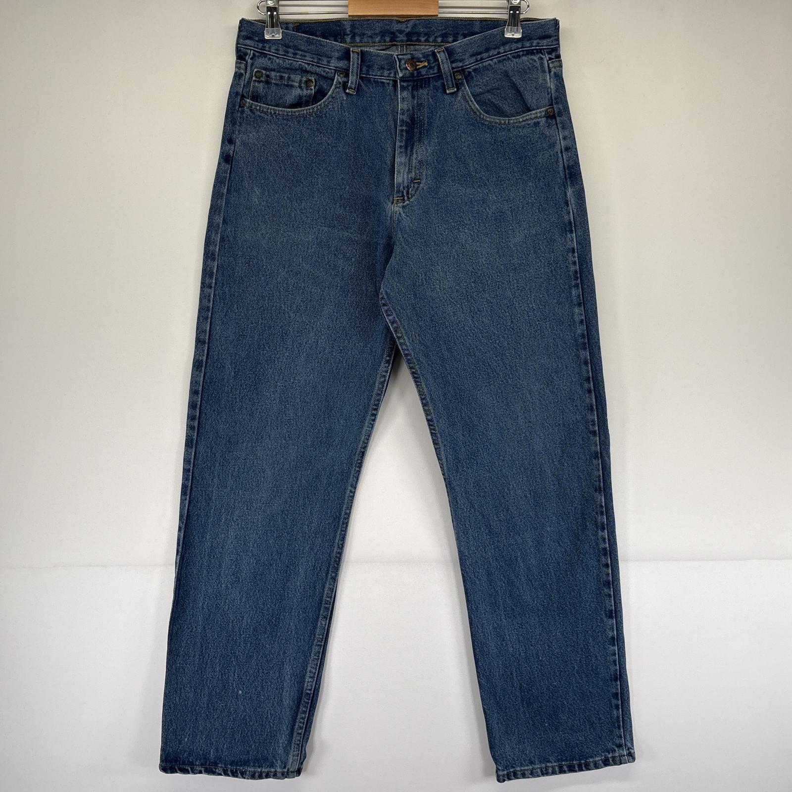 古着 ラングラー Wrangler デニムパンツ ジーンズ ジーパン 5ポケット 長ズボン ジップ ストレート w33 L32 ブルー メンズ 【中古】(4)