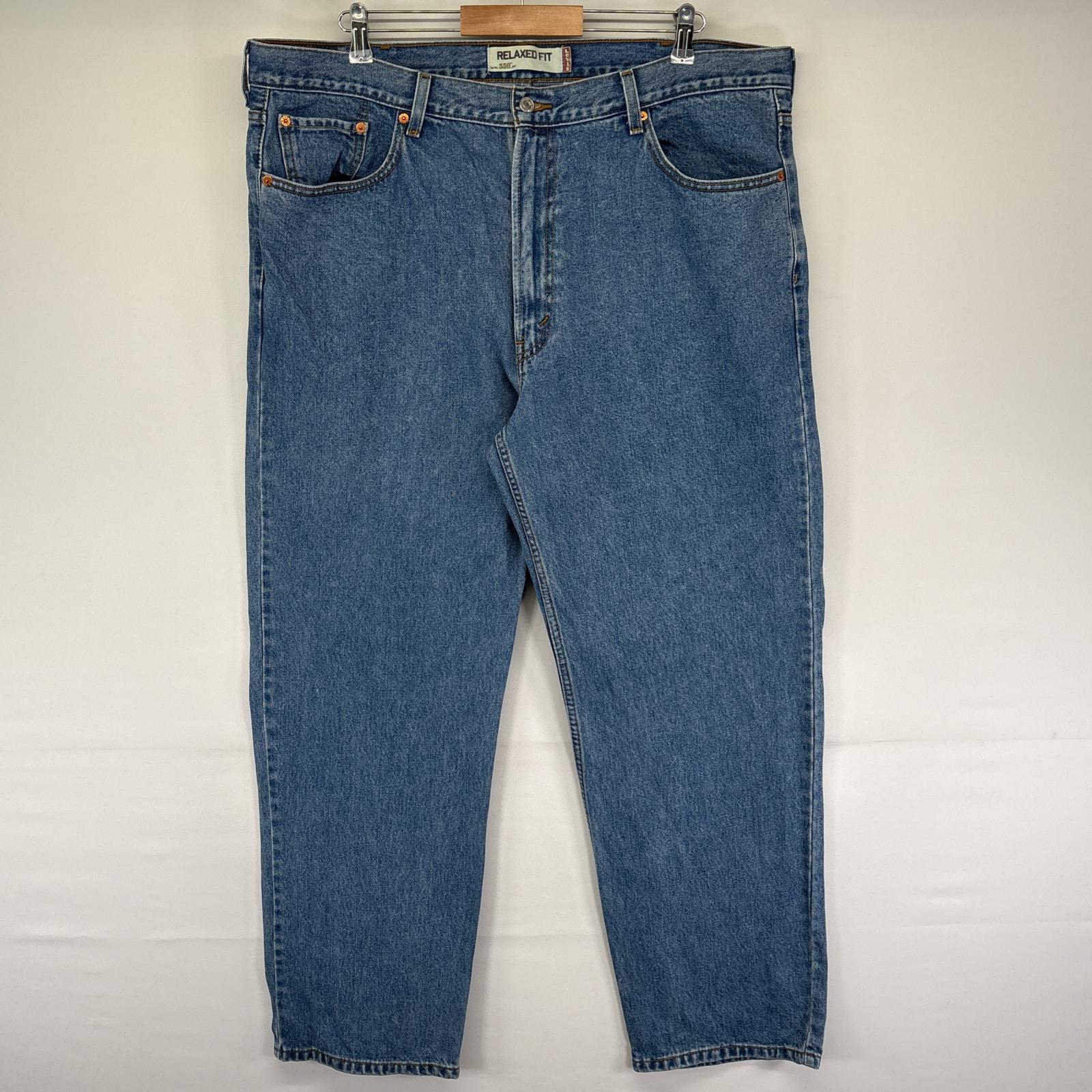 古着 リーバイス Levi's デニムパンツ 550 5ポケット ジップ ジーンズ ジーパン 長ズボン 色落ち w42 L32 ブルー メンズ 【中古】