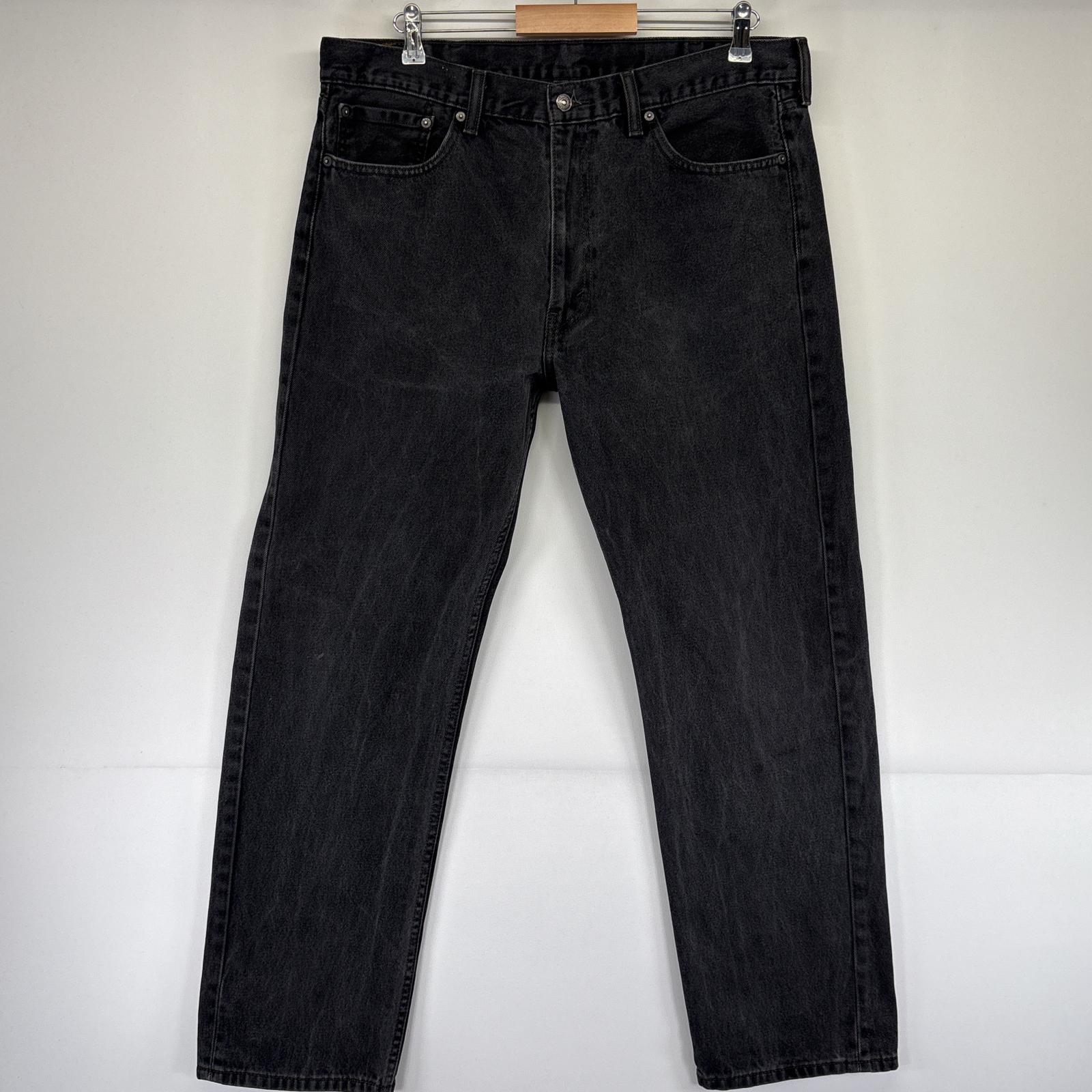 古着 リーバイス Levi's デニムパンツ 505 ストレート ジーンズ ジーパン 5ポケット 長ズボン 大きいサイズ w38 L32 ブラック メンズ 【中古】