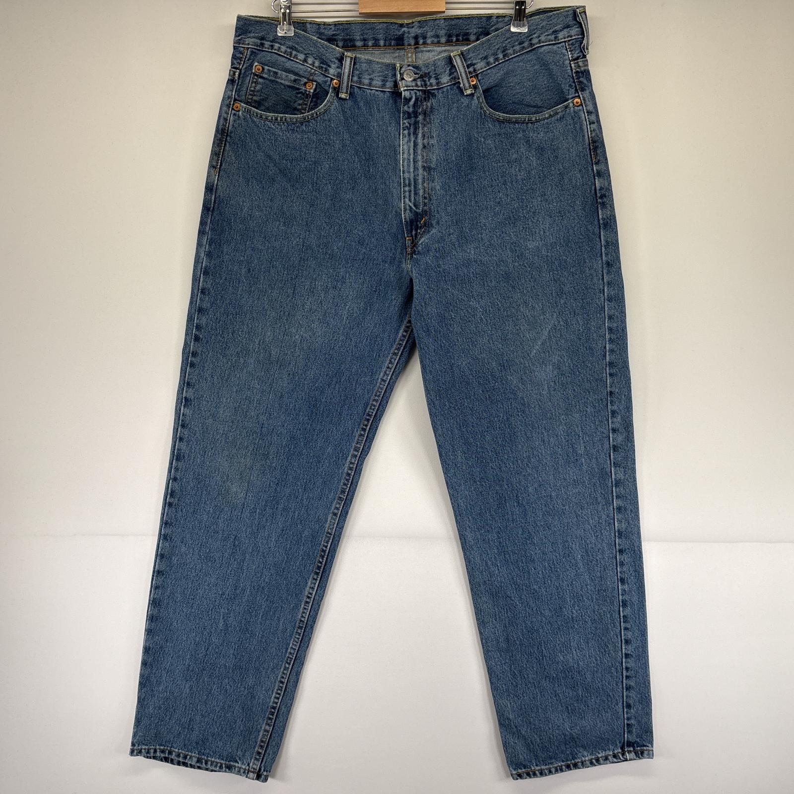 Rakuten - 古着 リーバイス Levi's デニムパンツ 550 テーパード ジーンズ ジーパン 5ポケット 長ズボン 大きいサイズ w38 L32 ブルー メンズ 【中古】