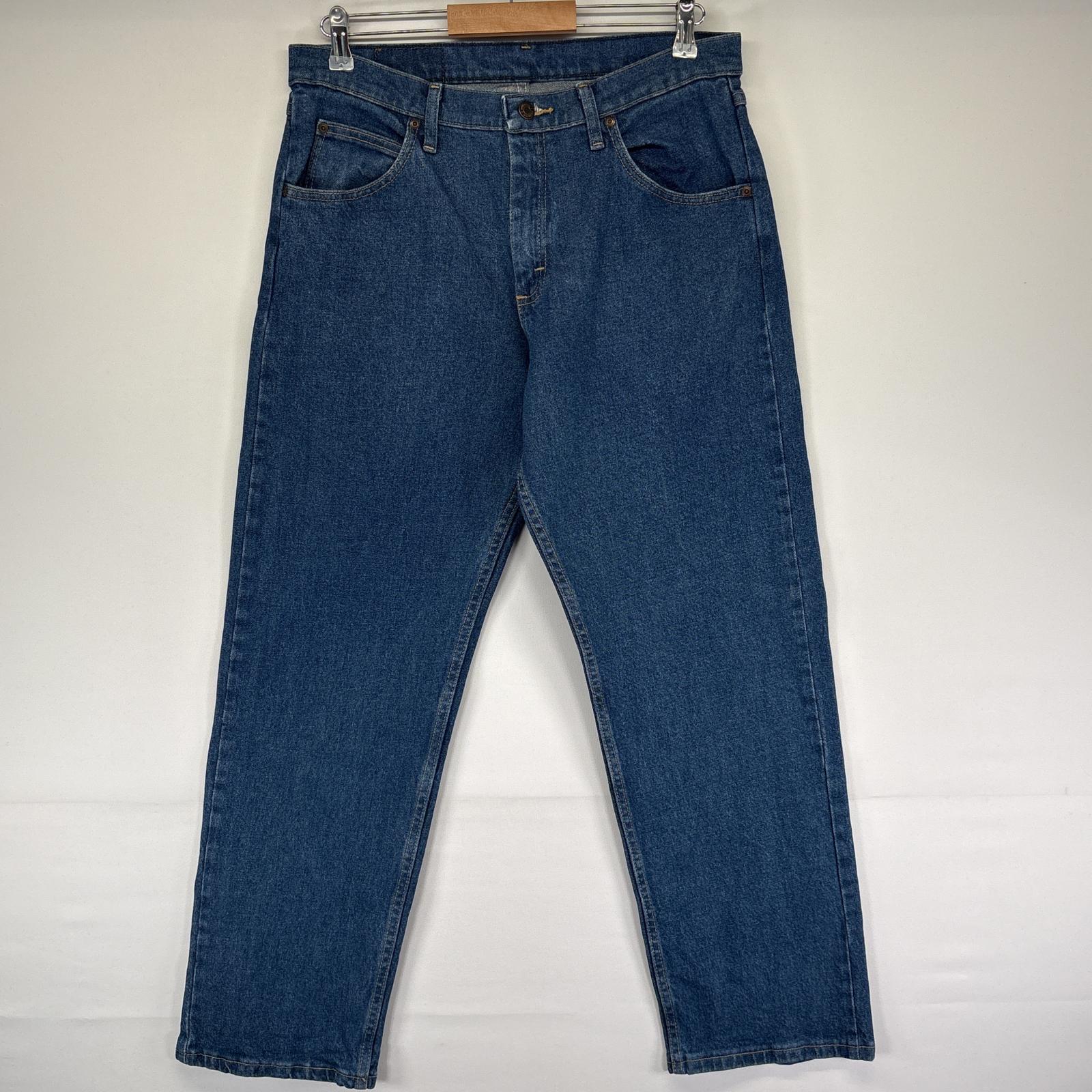 古着 ラングラー Wrangler デニムパンツ ストレート ジーンズ ジーパン 5ポケット 長ズボン ワンポイン..