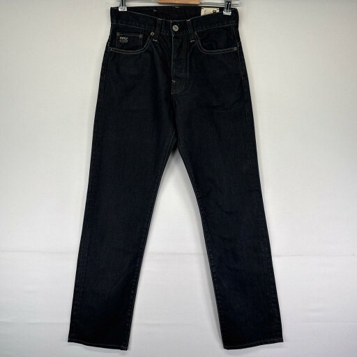 古着 ジースターロゥ G-STAR RAW デニムパンツ ジーンズ ジーパン スリム 長ズボン ボタンフライ ストレート ロゴ刺繍 w28 L32 ブラック系 メンズ 【中古】 古着 ジースターロゥ G-STAR RAW デニムパンツ ジーンズ ジーパン スリム 長ズボン ボタンフライ ストレート ロゴ刺繍 w28 L32 ブラック系 メンズ 【中古】
