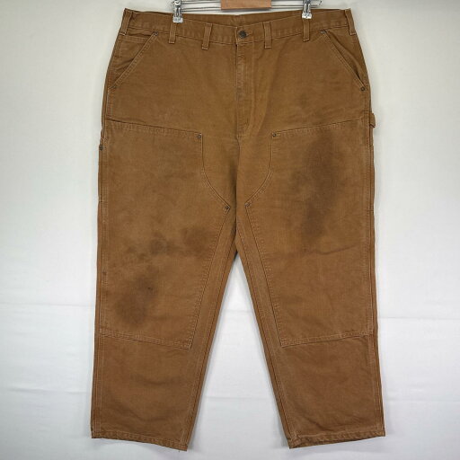 古着 カーハート Carhartt ワークパンツ ダブルニー 大きいサイズ ペインター ダック ワンポイントロゴ w44 L30 ブラウン系 メンズ 【中古】 古着 カーハート Carhartt ワークパンツ ダブルニー 大きいサイズ ペインター ダック ワンポイントロゴ w44 L30 ブラウン系 メンズ 【中古】