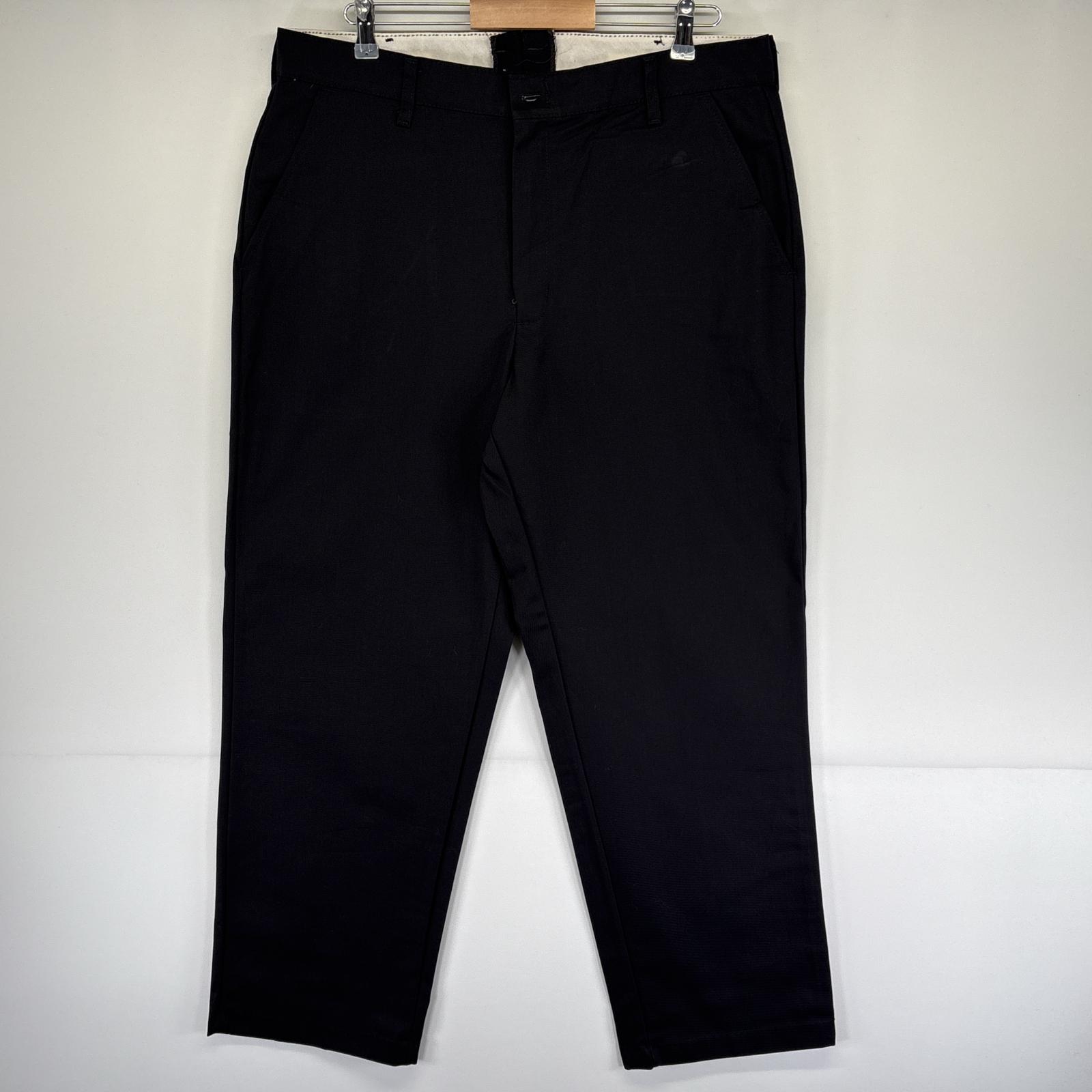 古着 レッドキャップ RED KAP ワークパンツ ジッパーフライ 874 ワンポイントロゴ ストレート チノパン w38 L32 ブラック メンズ 【中古】