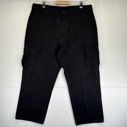 古着 ディッキーズ Dickies ワークパンツ カーゴパンツ ワンポイントロゴ ストレート 作業着 ジッパーフライ w40 L32 ブラック メンズ 【中古】 古着 ディッキーズ Dickies ワークパンツ カーゴパンツ ワンポイントロゴ ストレート 作業着 ジッパーフライ w40 L32 ブラック メンズ 【中古】