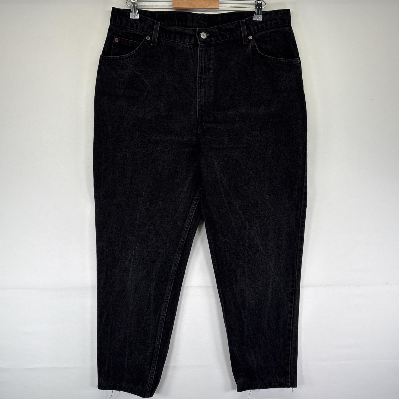古着 90's/90年代 リーバイス Levi's USA製 デニムパンツ 950 テーパード 9922 オレンジタブ ジーパン M 18w ブラック メンズ 【中古】(4)