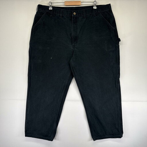 古着 カーハート Carhartt ワークパンツ ダック地 ペインターパンツ ワンポイントロゴ ハンマーループ w44 L32 ブラック メンズ 【中古】 古着 カーハート Carhartt ワークパンツ ダック地 ペインターパンツ ワンポイントロゴ ハンマーループ w44 L32 ブラック メンズ 【中古】