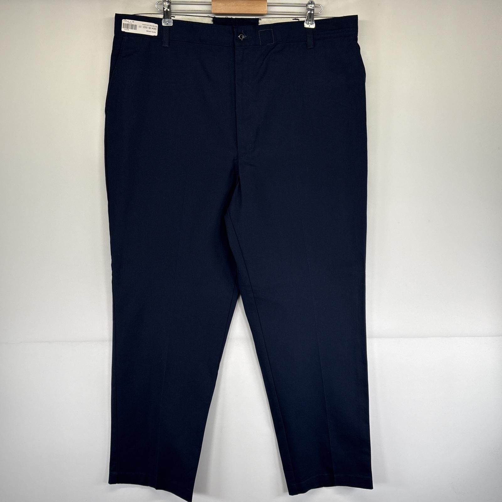 古着 レッドキャップ RED KAP ワークパンツ ストレート 作業着 ジッパーフライ ワンポイントロゴ 長ズボン w42 L32 ネイビー メンズ 【中古】