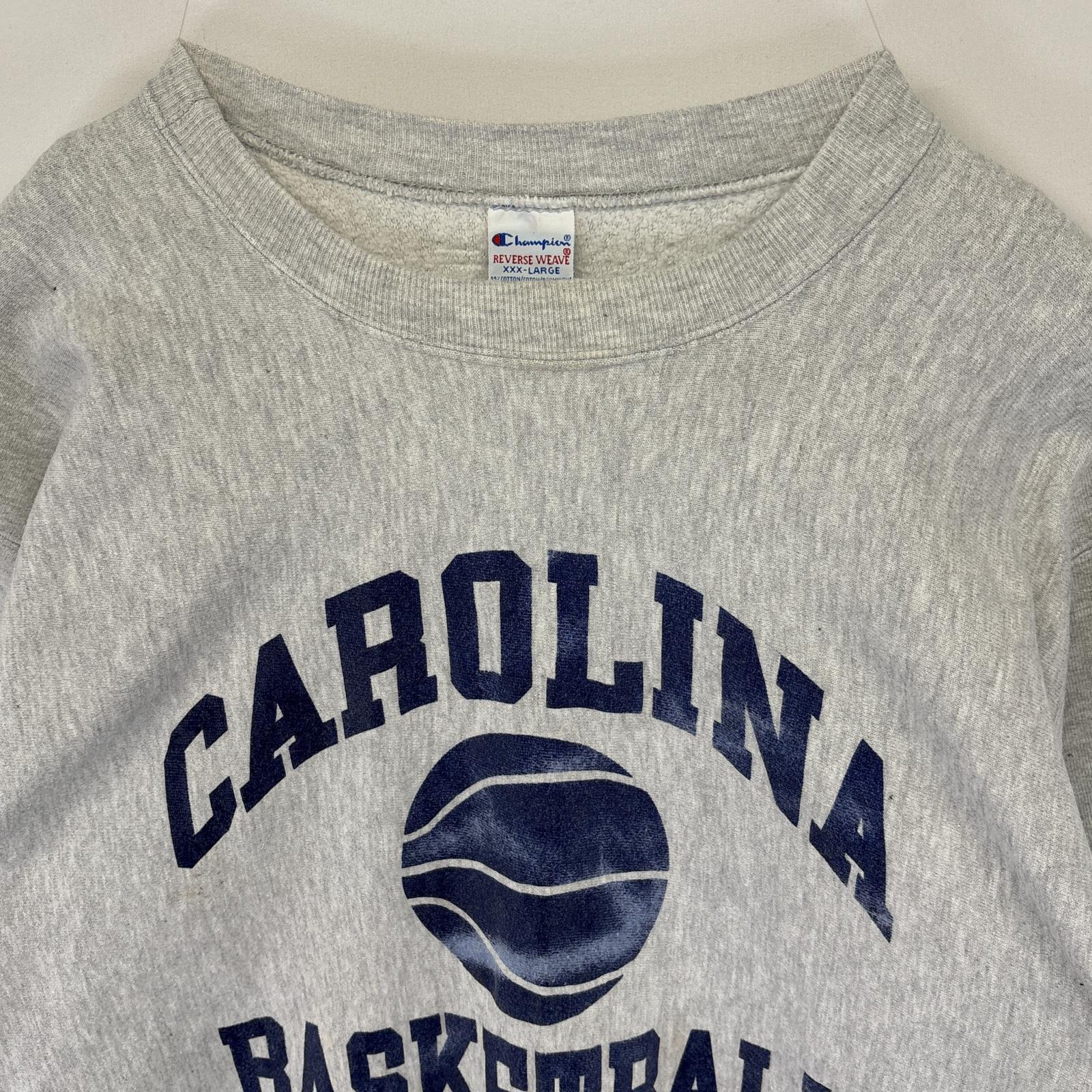 古着 90's/90年代 チャンピオン Champion USA製 スウェット リバースウィーブ トレーナー 三段プリント クルーネック XXXL グレー メンズ 【中古】