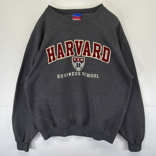古着 チャンピオン Champion スウェット ハーバード プルオーバー トレーナー カレッジロゴ刺繍 L グレー メンズ 【中古】 古着 チャンピオン Champion スウェット ハーバード プルオーバー トレーナー カレッジロゴ刺繍 L グレー メンズ 【中古】
