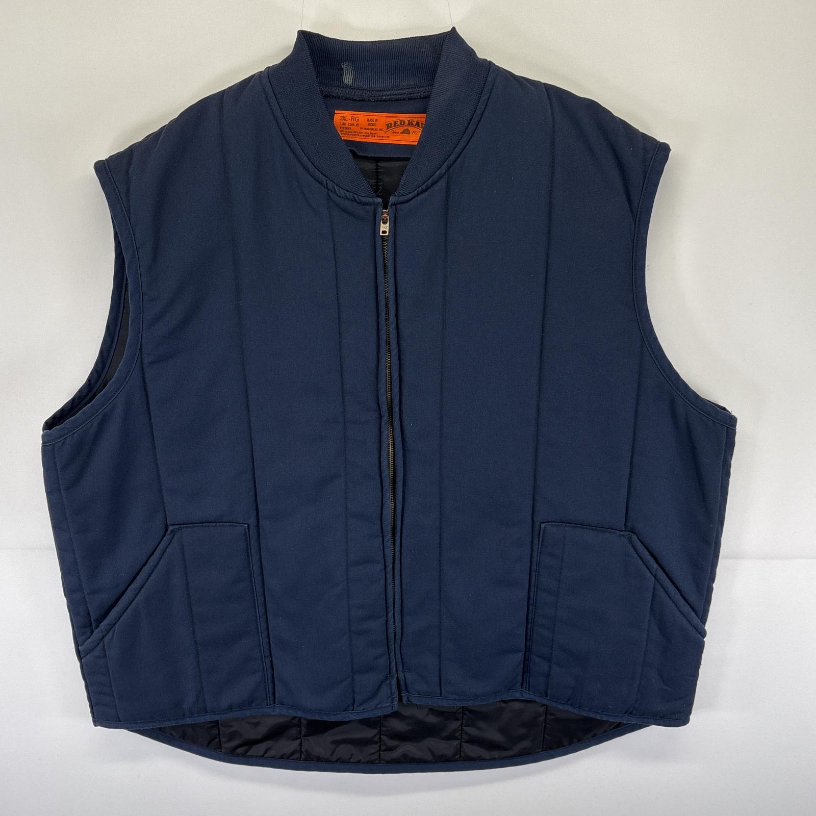 90s RED CAP ワーク ダウン ベスト ユニリーバ 企業 ビックサイズ oyb0008962-1.jpg