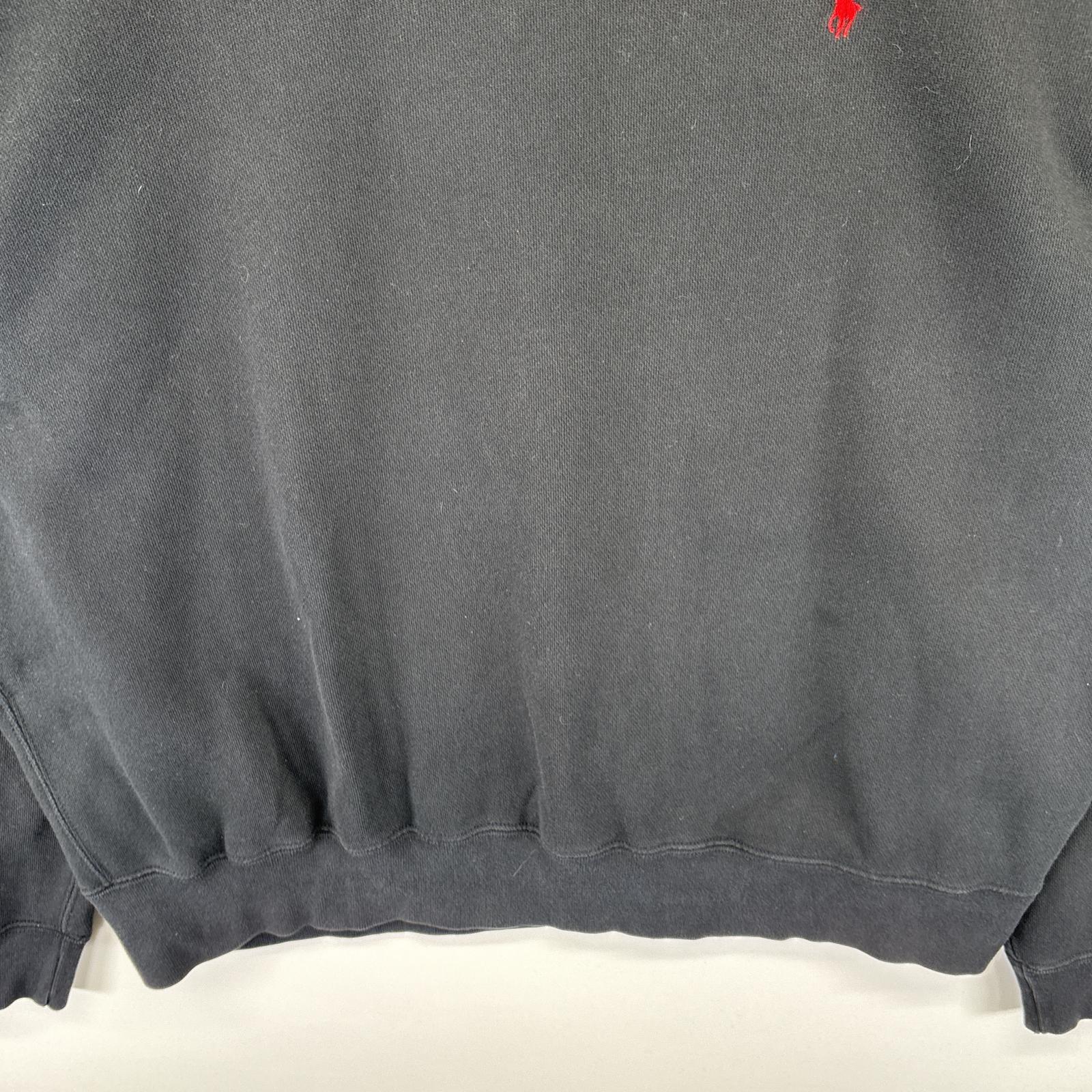 古着 ポロバイラルフローレン Polo by Ralph Lauren スウェット ワンポイントロゴ刺繍 プルオーバー トレーナー XXL ブラック メンズ 【中古】