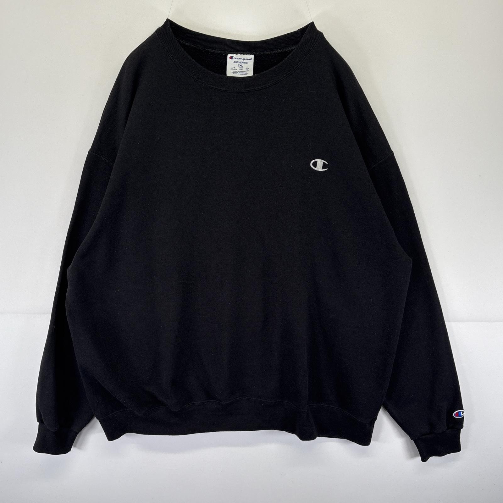 古着 チャンピオン Champion スウェット プルオーバー トレーナー 大きいサイズ ワンポイントロゴ刺繍 ..