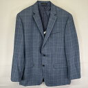 古着 ローレンラルフローレン LaurenRalphLauren テーラードジャケット スーツ ブレザー チェック シルク 大きいサイズ 44L ブルー系 メンズ 【中古】(4)