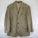 古着 ブルックスブラザーズ Brooks Brothers テーラードジャケット ブレザー スーツ ウール チェック シルク リネン 44LG ベージュ系 メンズ 【中古】