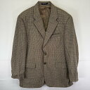 古着 90's/90年代 チャップスラルフローレン CHAPS RALPHLAUREN テーラードジャケット ブレザー スーツ チェック柄 千鳥格子 42T ブラウン系 メンズ 【中古】