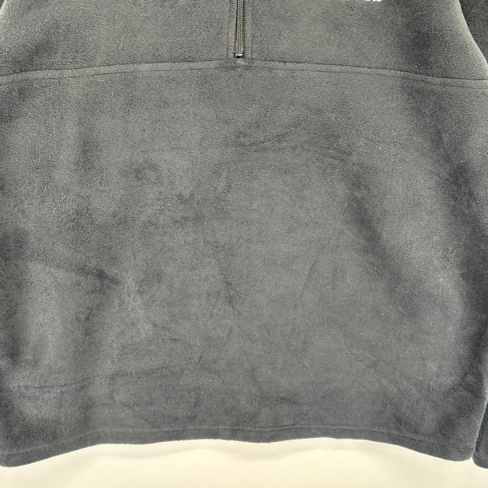 古着 コロンビア Columbia ハーフジップフリースジャケット トレーナー ワンポイントロゴ 大きいサイズ プルオーバー XL ブラック メンズ 【中古】