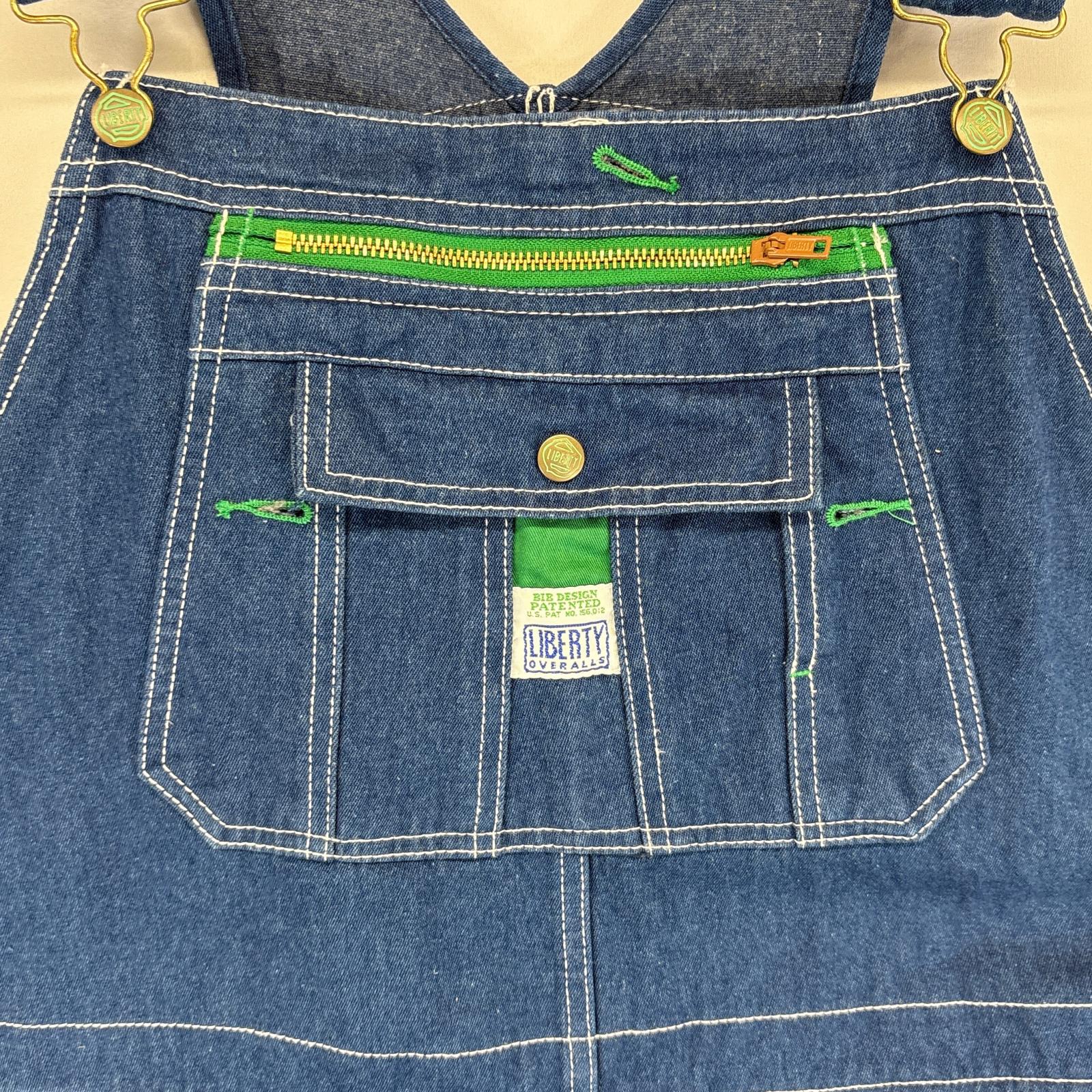 古着 リバティ LIBERTY オーバーオール デニム ワーク ワンポイントロゴ 大きいサイズ w46 L30 ブルー メンズ 【中古】