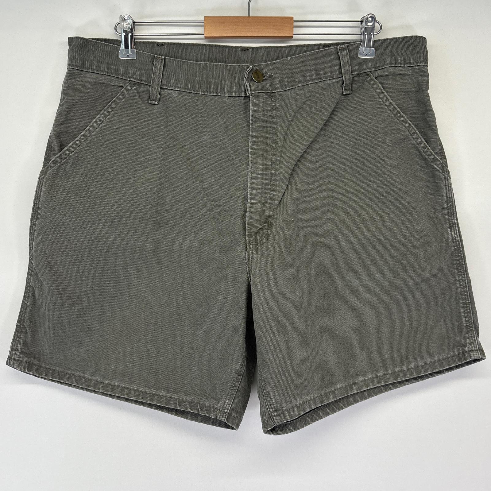 古着 カーハート Carhartt ショートパンツ ダック ハーフ 半ズボン 短パン ワンポイントロゴ ワーク グレー系 メンズ 【中古】