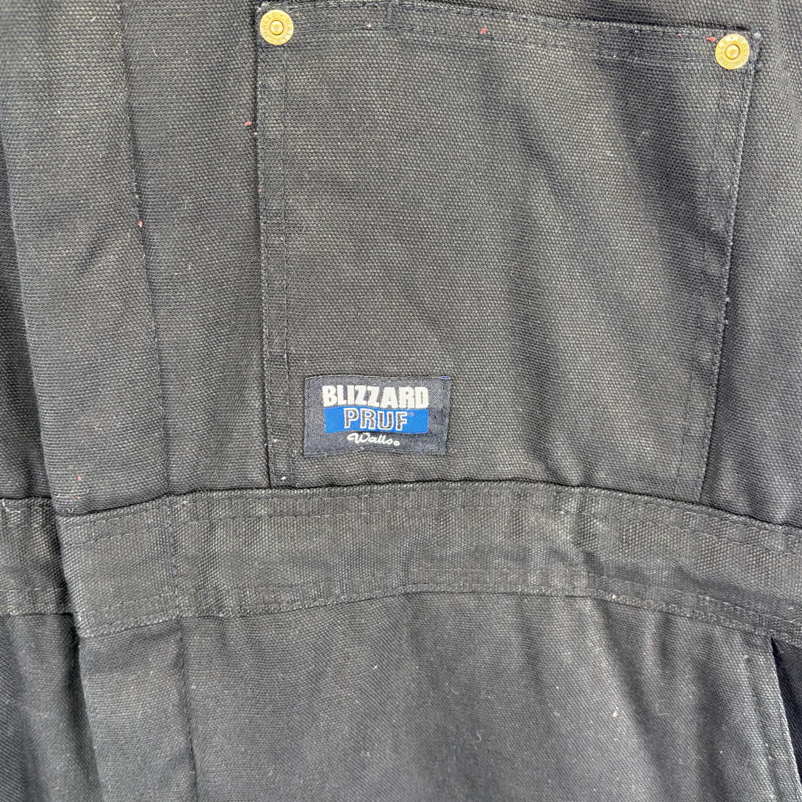 古着 walls ダック オーバーオール BLIZZARD PRUF ワンポイントロゴ 中綿 XL TALL ブラック メンズ 【中古】