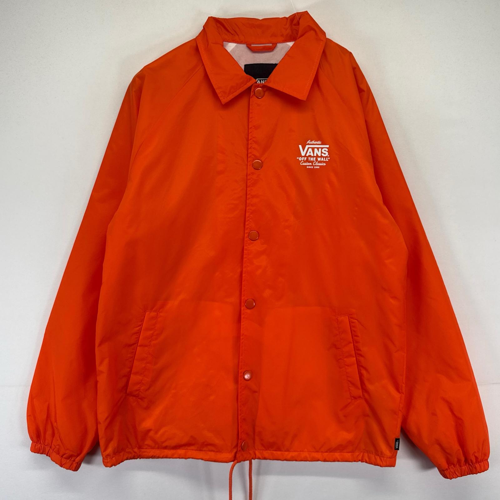 Rakuten - 古着 バンズ VANS ジャケット スナップボタン コーチジャケット ワンポイントロゴ 薄手 M オレンジ系 メンズ 【中古】
