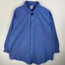 古着 ブルックスブラザーズ Brooks Brothers 長袖シャツ ボタンダウンシャツ オックスフォードシャツ 大きいサイズ 18 1/2 3XL ブルー 無地 メンズ 【中古】(4)