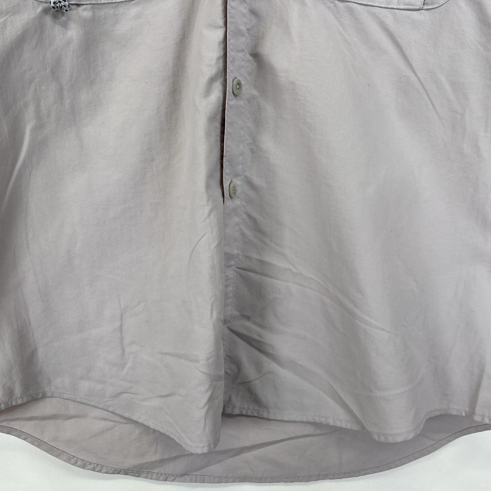 古着 コロンビア Columbia 半袖シャツ PFG フィッシング ワンポイントロゴ ベージュ系 無地 メンズ 【中古】