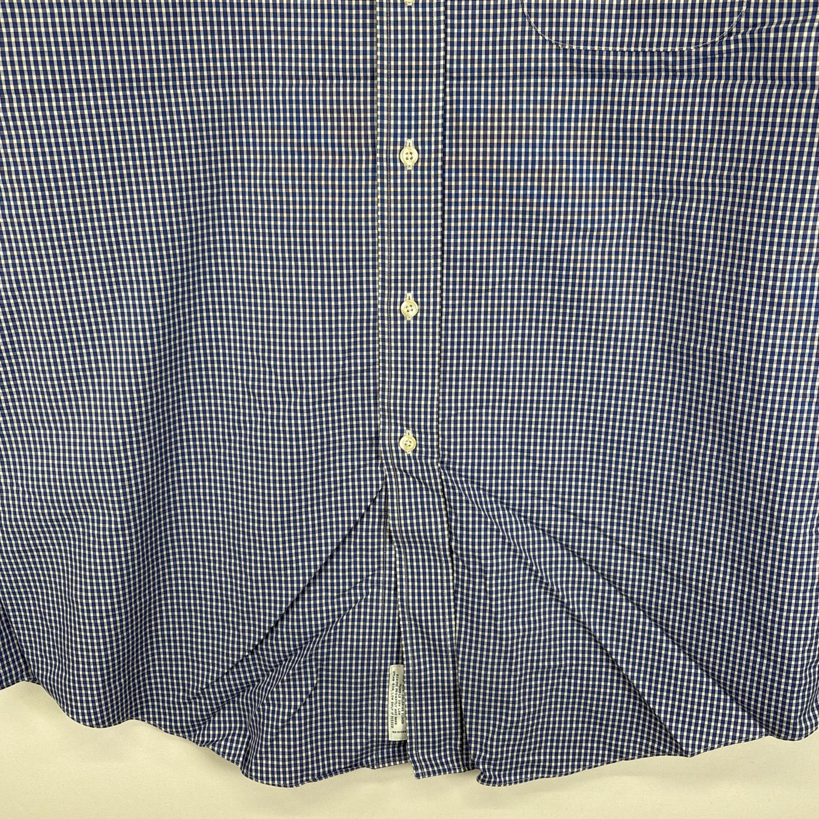古着 ブルックスブラザーズ Brooks Brothers 長袖シャツ 大きいサイズ 胸ポケ REGENT 17 1/2 XL ブルー系 チェック メンズ 【中古】