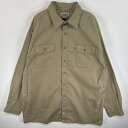 古着 カーハート Carhartt 長袖シャツ ワンポイント ロゴ ワークシャツ フラップポケ 2XL ベージュ 無地 メンズ 【中古】(4)