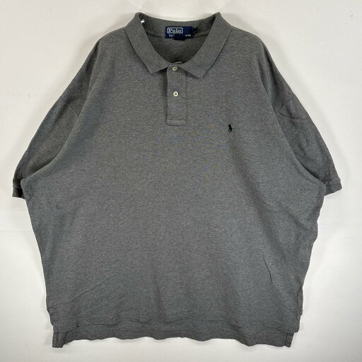 古着 90's/90年代 ポロバイラルフローレン Polo by Ralph Lauren 半袖 ポロシャツ ワンポイント ロゴ 刺繍 大きいサイズ 2ボタン XXL グレー 無地 メンズ 【中古】 古着 90's/90年代 ポロバイラルフローレン Polo by Ralph Lauren 半袖 ポロシャツ ワンポイント ロゴ 刺繍 大きいサイズ 2ボタン XXL グレー 無地 メンズ 【中古】
