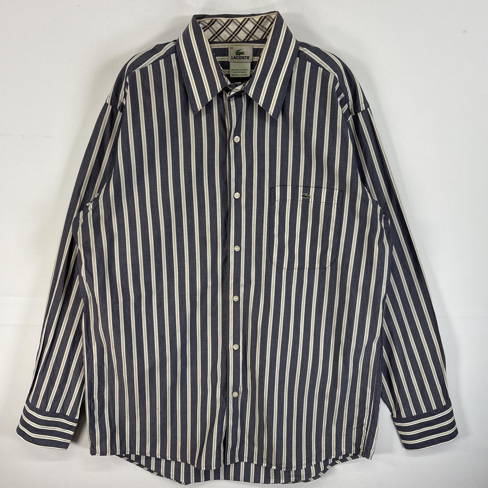 古着 ラコステ LACOSTE 長袖シャツ フ
