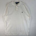 古着 90's/90年代 ポロバイラルフローレン Polo by Ralph Lauren 鹿の子 半袖 ポロシャツ ロゴ 刺繍 大きいサイズ 2ボタン XXL ホワイト 無地 メンズ 【中古】(4)