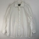 古着 ポロ・ラルフローレン POLO RALPH LAUREN 長袖シャツ ボタンシャツ 大きいサイズ 17 1/2 XL-2XL ホワイト 無地 メンズ 【中...