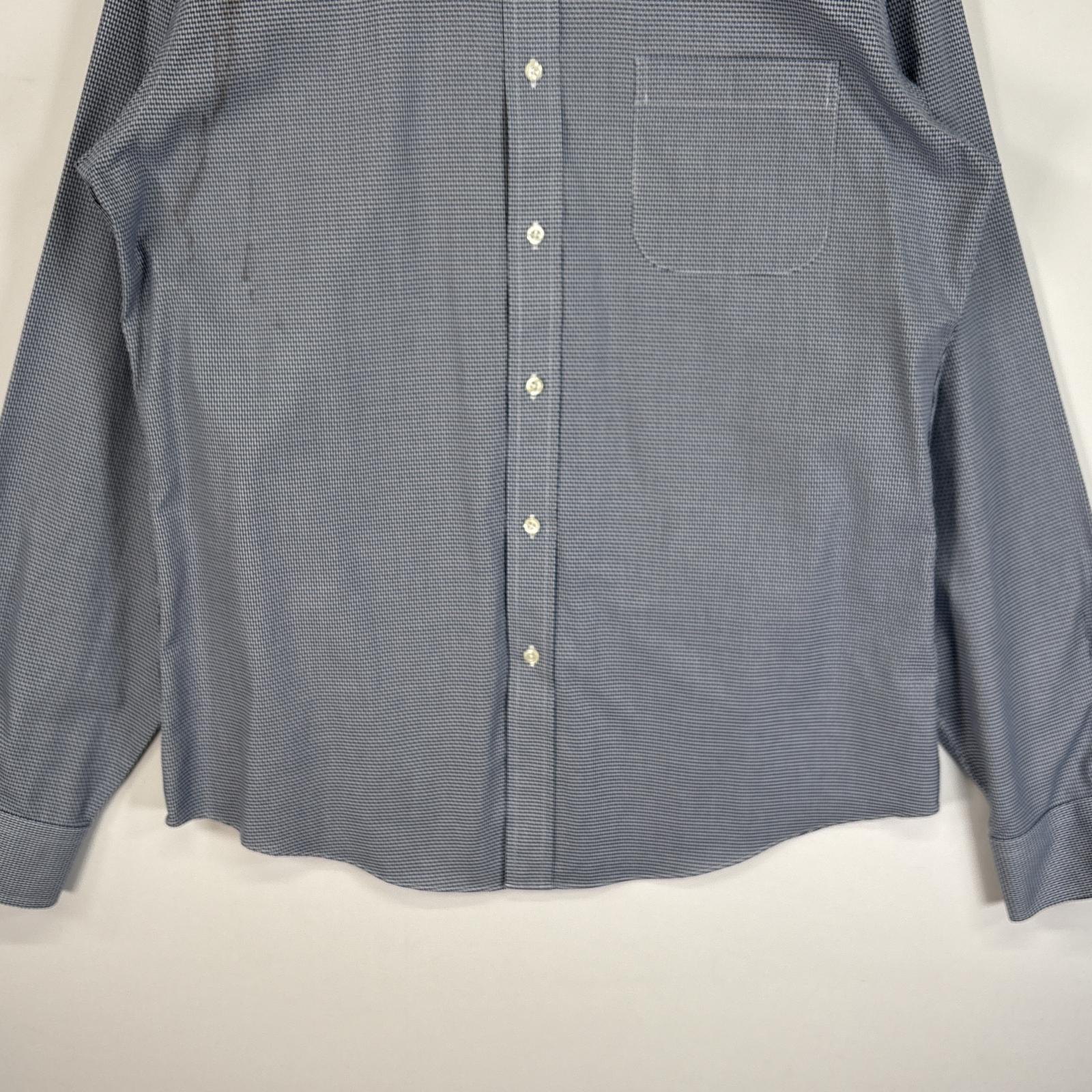 古着 ブルックスブラザーズ Brooks Brothers 長袖シャツ 千鳥柄 胸ポケ ボタンダウン 15-4/5 S-M ネイビー チェック メンズ 【中古】