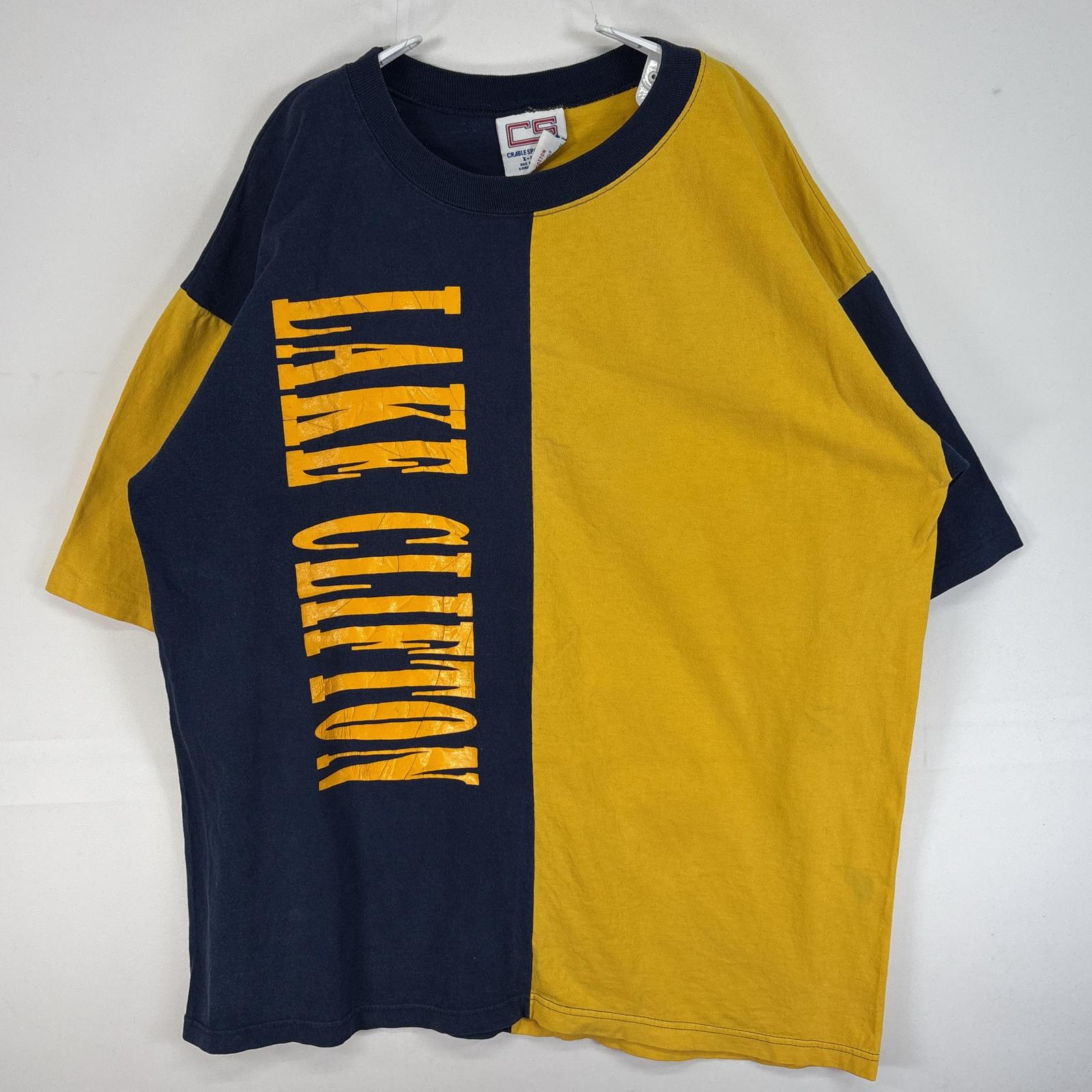 古着 90's/90年代 CS 半袖Tシャツ 大きいサイズ 肉厚 カレッジ レイク・クリフトン USA製 シングルステ..