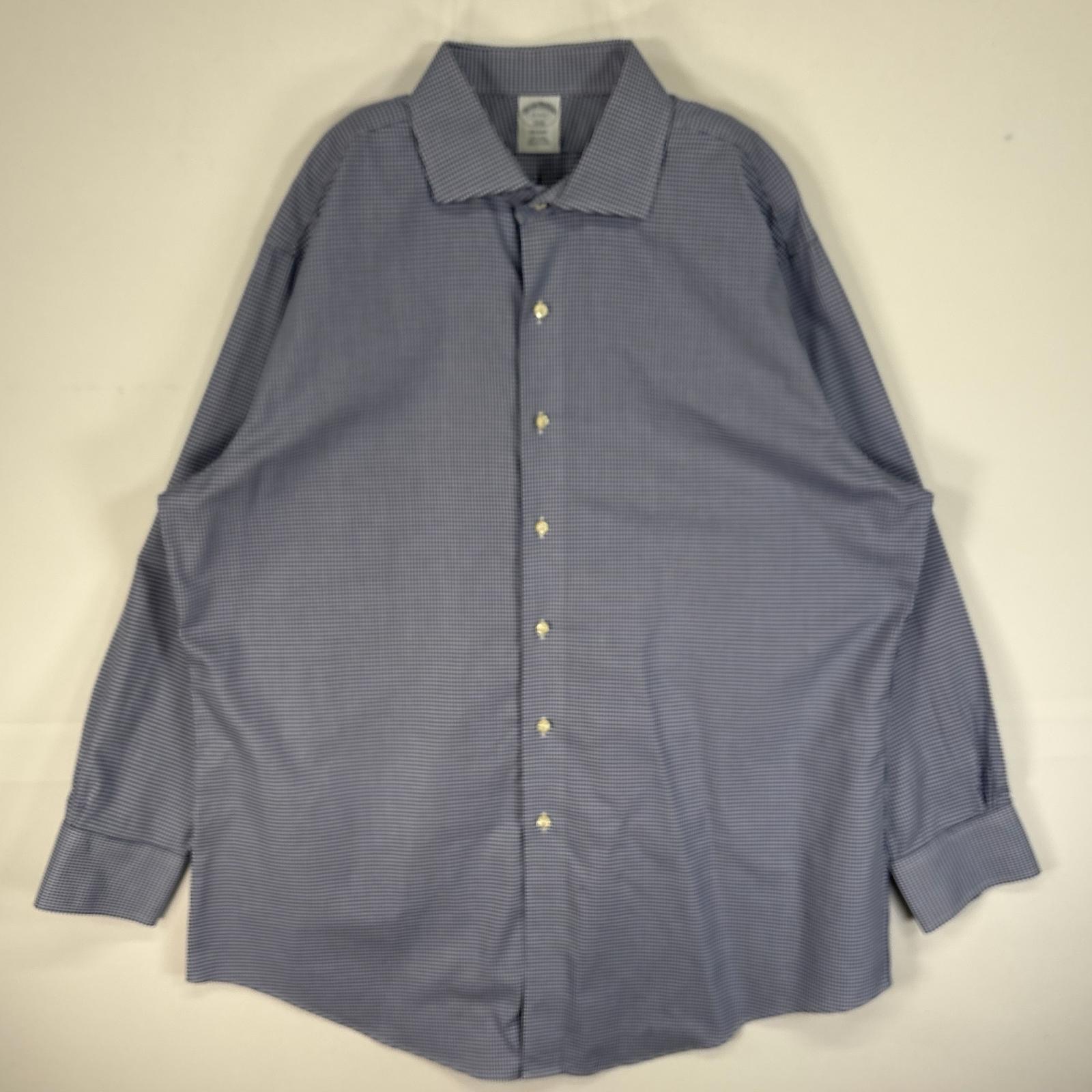 乐天商城 - 古着 ブルックスブラザーズ Brooks Brothers 長袖シャツ 千鳥格子 1818 大きいサイズ XL ネイビー系 チェック メンズ 【中古】